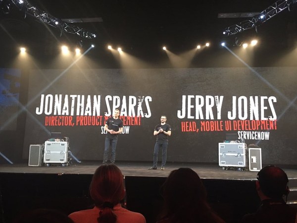 Jerry and Jonathan Sparks on stage at Knowledge