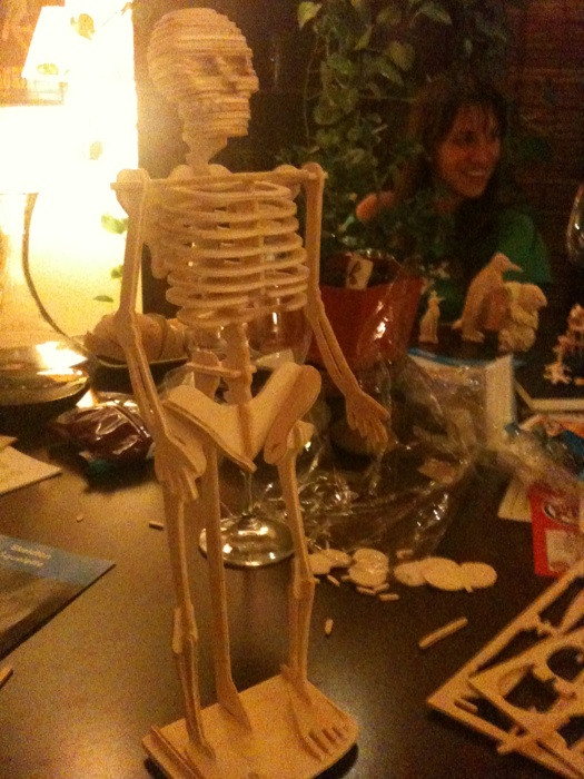 Balsa skeleton model